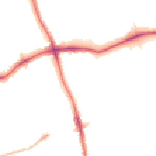 Night-time road noise heatmap for SE21 8RP
