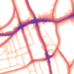 Daytime road noise heatmap for SE21 8SY