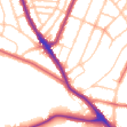 Daytime road noise heatmap for SE22 0AA