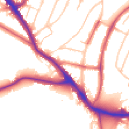 Daytime road noise heatmap for SE22 0AD