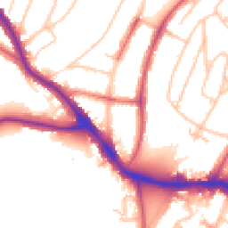 Daytime road noise heatmap for SE22 0AH