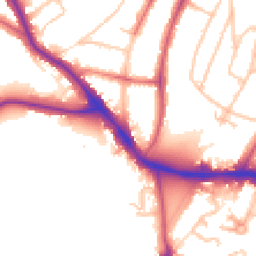 Daytime road noise heatmap for SE22 0AJ