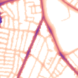 Daytime road noise heatmap for SE22 0AP