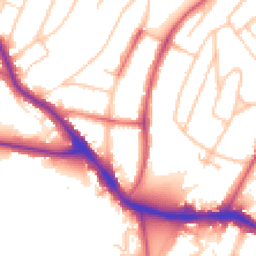 Daytime road noise heatmap for SE22 0AQ
