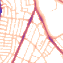 Daytime road noise heatmap for SE22 0AR
