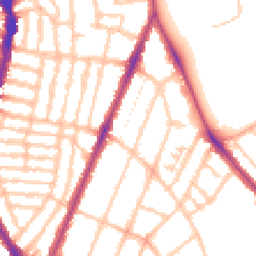 Daytime road noise heatmap for SE22 0AS