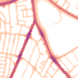 Daytime road noise heatmap for SE22 0AT
