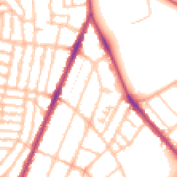 Daytime road noise heatmap for SE22 0AU