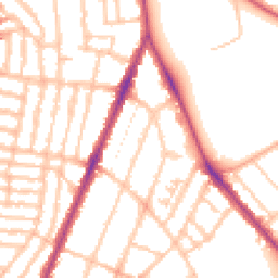 Daytime road noise heatmap for SE22 0AX