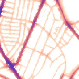 Daytime road noise heatmap for SE22 0AZ