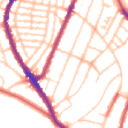 Daytime road noise heatmap for SE22 0BB