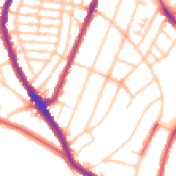 Daytime road noise heatmap for SE22 0BD