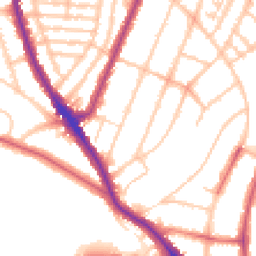 Daytime road noise heatmap for SE22 0BE