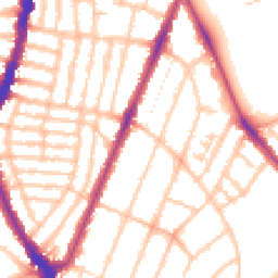 Daytime road noise heatmap for SE22 0BF