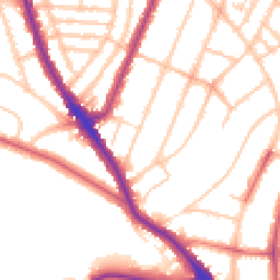 Daytime road noise heatmap for SE22 0BG