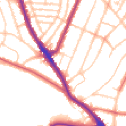 Daytime road noise heatmap for SE22 0BH