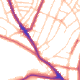 Daytime road noise heatmap for SE22 0BJ