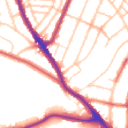 Daytime road noise heatmap for SE22 0BL