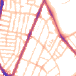 Daytime road noise heatmap for SE22 0BY