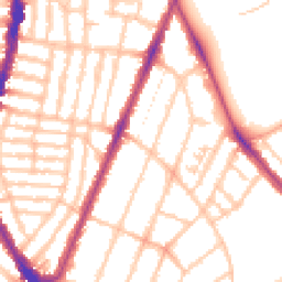 Daytime road noise heatmap for SE22 0BZ