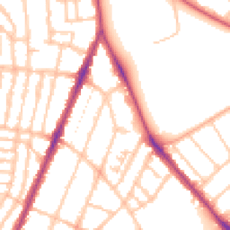 Daytime road noise heatmap for SE22 0DB