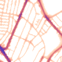 Daytime road noise heatmap for SE22 0DG
