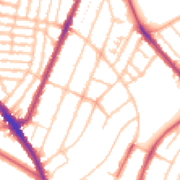 Daytime road noise heatmap for SE22 0DJ