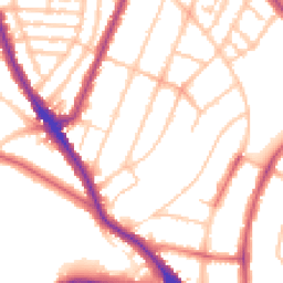 Daytime road noise heatmap for SE22 0DL