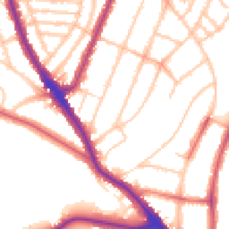 Daytime road noise heatmap for SE22 0DP