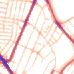 Daytime road noise heatmap for SE22 0DQ