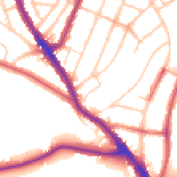Daytime road noise heatmap for SE22 0DS