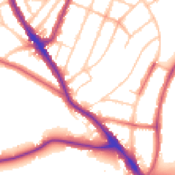 Daytime road noise heatmap for SE22 0DT