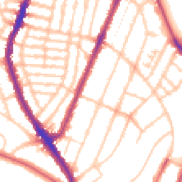 Daytime road noise heatmap for SE22 0DY