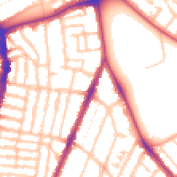 Daytime road noise heatmap for SE22 0ED
