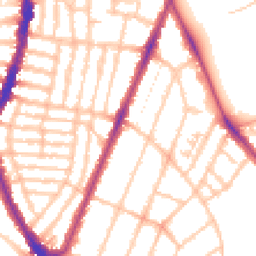 Daytime road noise heatmap for SE22 0EE