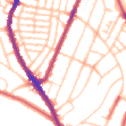Daytime road noise heatmap for SE22 0EF