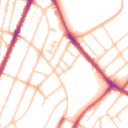 Daytime road noise heatmap for SE22 0HH