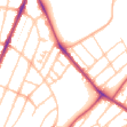 Daytime road noise heatmap for SE22 0HJ