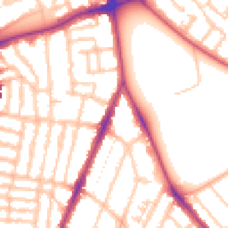 Daytime road noise heatmap for SE22 0HX