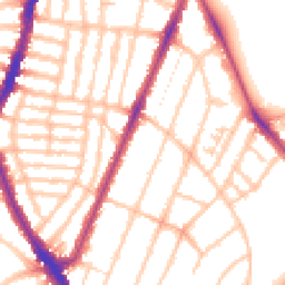 Daytime road noise heatmap for SE22 0HZ