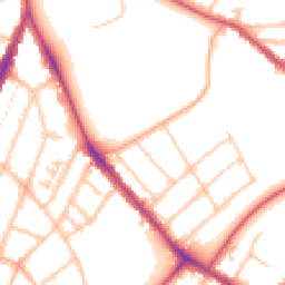 Daytime road noise heatmap for SE22 0NE
