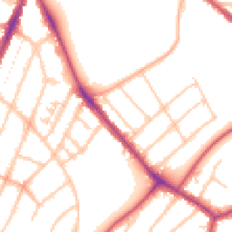 Daytime road noise heatmap for SE22 0NF
