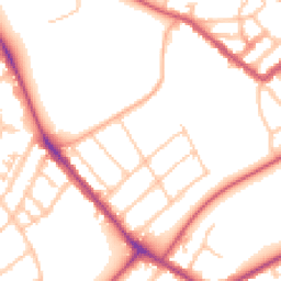 Daytime road noise heatmap for SE22 0NN