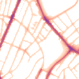 Daytime road noise heatmap for SE22 0QN