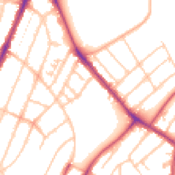 Daytime road noise heatmap for SE22 0QW