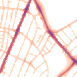 Daytime road noise heatmap for SE22 0RG