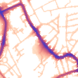 Daytime road noise heatmap for SE22 8AA