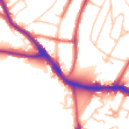 Daytime road noise heatmap for SE22 8AZ