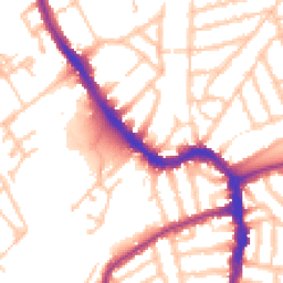 Daytime road noise heatmap for SE22 8BH