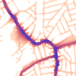 Daytime road noise heatmap for SE22 8DA